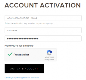 Kraken- Account activation