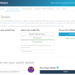 Capture d'écran du site myetherwallet.com