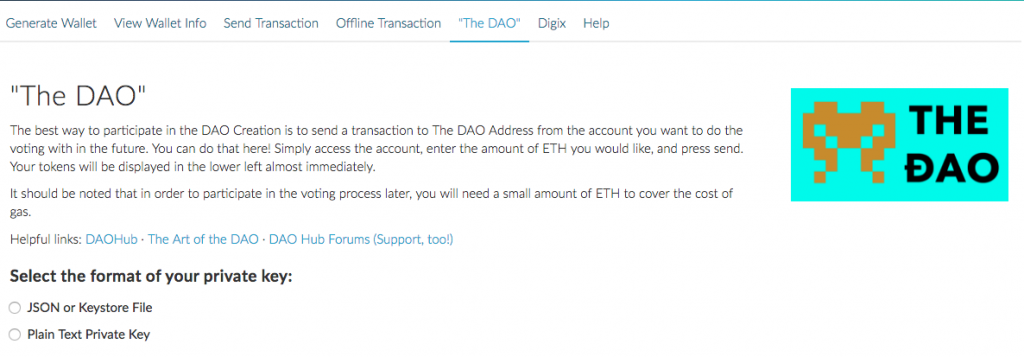 MyEtherWallet - The DAO