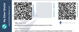 Un exemple de Paper Wallet (n'utilisez pas cette adresse !)