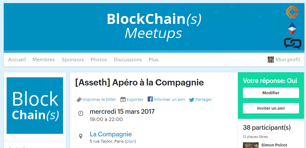 [Asseth] Apéritif informel à La Compagnie le 15 mars 2017