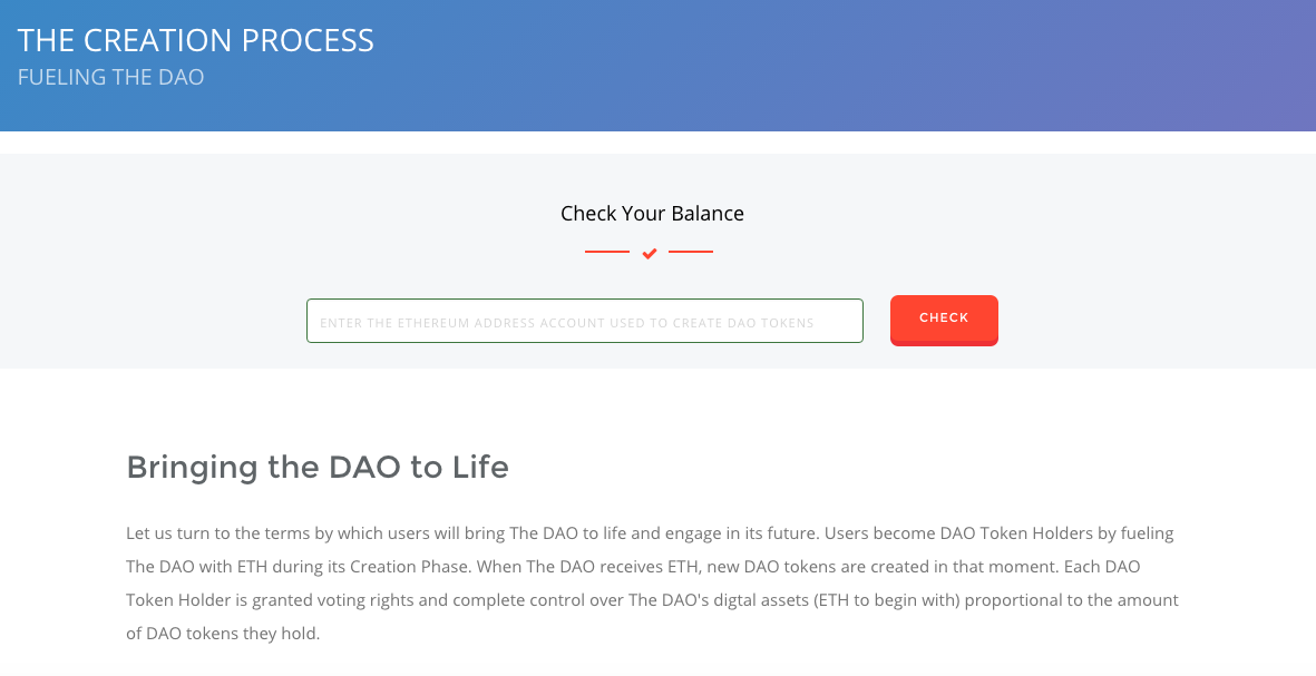 [Terminé] Comment participer à la création de « The DAO »