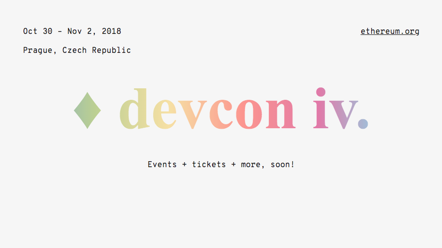 devcon4 : ouverture de la billetterie